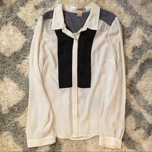 Mesh button down forever 21 women’s large